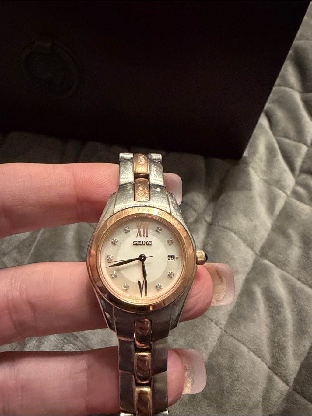 Seiko TwoTone Rose Gold And Silver Ladies Watch